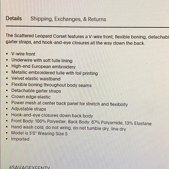 BNWOTSavageXFenty blue corset with sheer panels - Picture 5 of 9